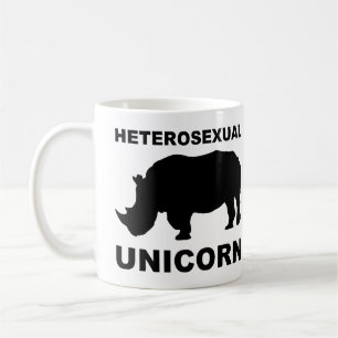 Heterosexuelles Einhorn Nashorn Lustiger Becher Tasse