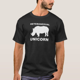 Heterosexuelles Einhorn Nashorn Lustiges T-Shirt