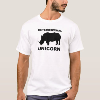 Heterosexuelles Einhorn Rhinoceros Funny T - Shirt
