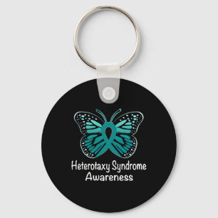 Heterotaxy Syndrome Awareness Warrior Support Aqua Schlüsselanhänger