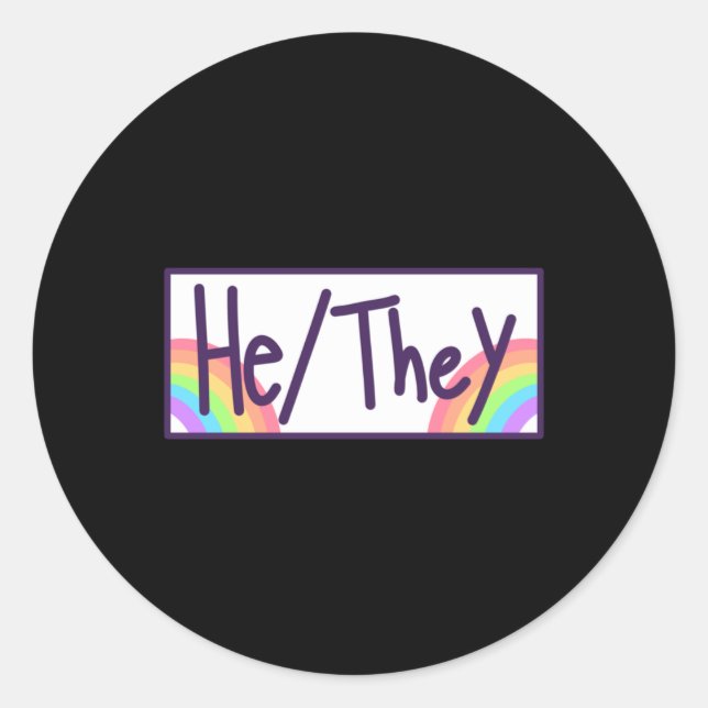Hethey Pronouns Card Aufkleber (Vorderseite)