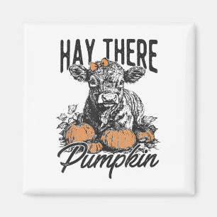 Heu Da Kürbis Süße Kuh Bauernhof Herbst Herbst Kuh Magnet