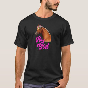 Heu Mädchen Reiten Reiten Reitsport Mädchen Sport T-Shirt