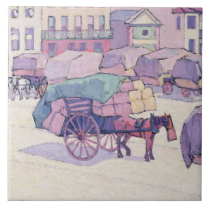 Heu-Wagen, Cumberland-Markt (Öl auf Leinwand) Fliese