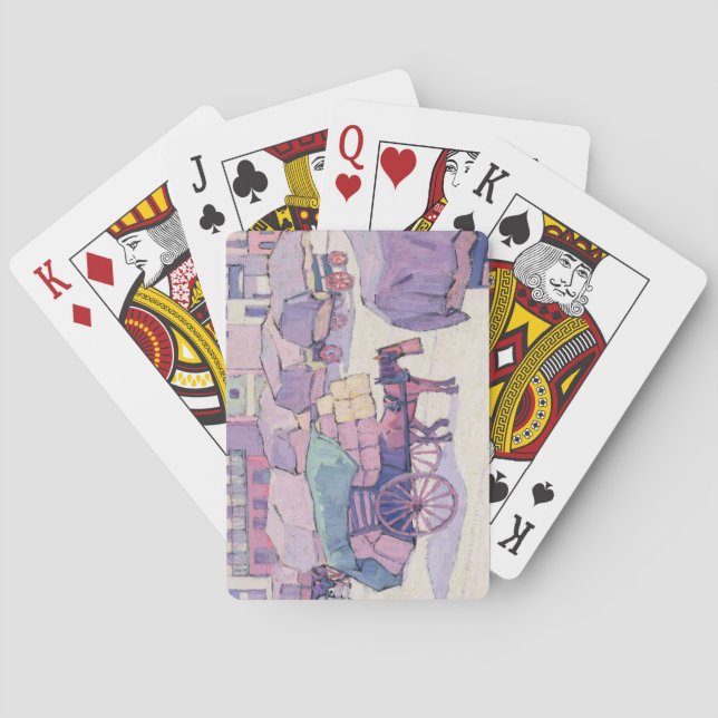 Heu-Wagen, Cumberland-Markt (Öl auf Leinwand) Spielkarten (Rückseite)