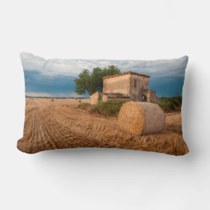 Heuballen auf einem Feld in der Provence Lendenkissen