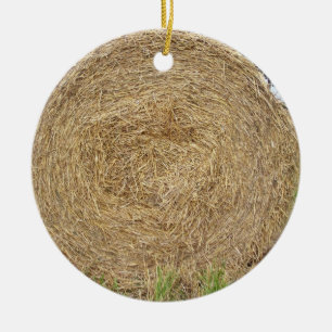 Heuballen auf einem Gebiet Keramik Ornament