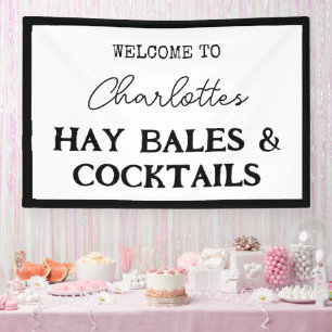 Heuballen und Cocktails Junggesellinnenabschied-Ba Banner
