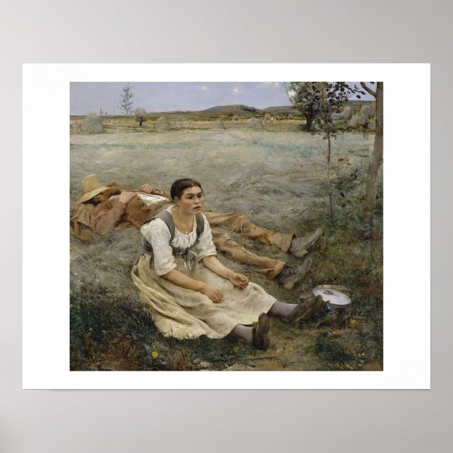 Heuernte — Jules Bastien-Lepage (1877) Poster (Vorne)