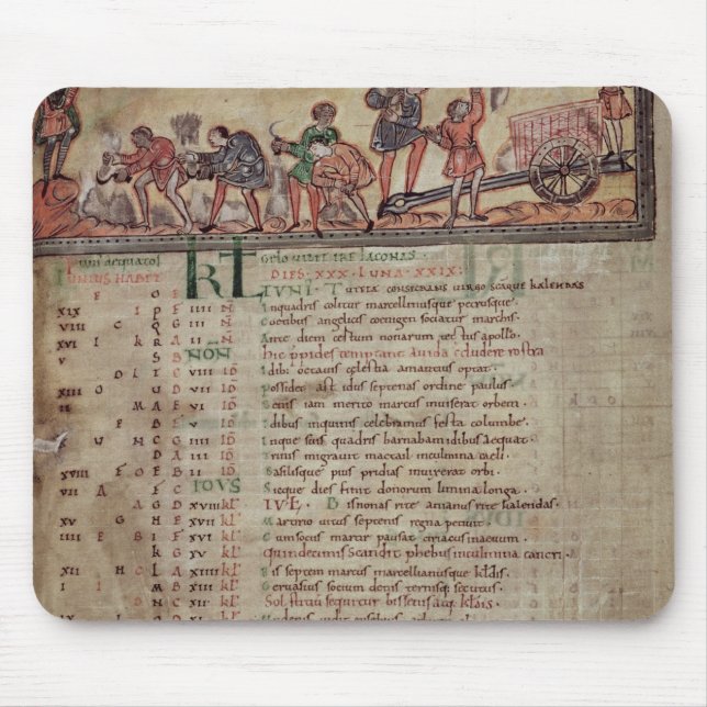 Heuernte und Pflügen, von einem Kalender Mousepad (Vorne)