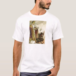 Heugabel-Priester Sankt Nikolaus Krampus T-Shirt