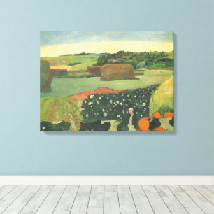 Heuhaufen in der Bretagne von Paul Gauguin, Vintag Leinwanddruck