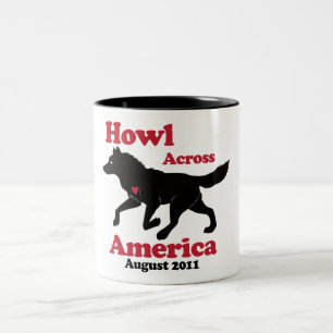 Heulen über Amerika-Tasse Zweifarbige Tasse