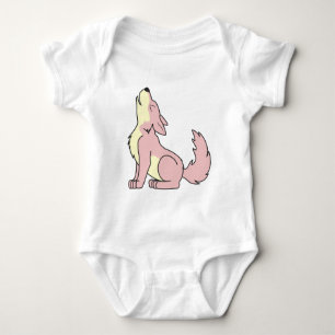 Heulenbaby-Rosa-Wolf Baby Strampler