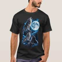 Heulende Wölfe Vollmond Wandkunst – Wolfsrudel Wil