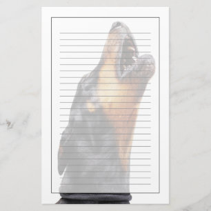 Heulender Dobermann Briefpapier