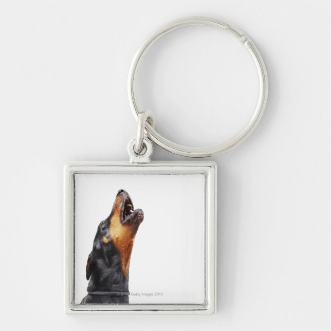 Heulender Dobermann Schlüsselanhänger (Vorne)