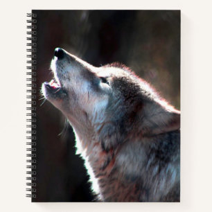 Heulender einsamer Wolf Notizbuch