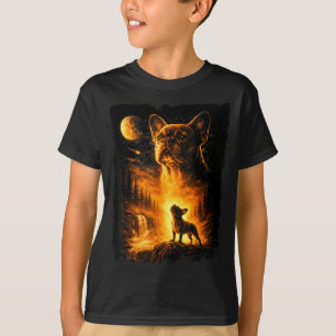 Heulender französischer Bulldogge Mond Meme Vintag T-Shirt