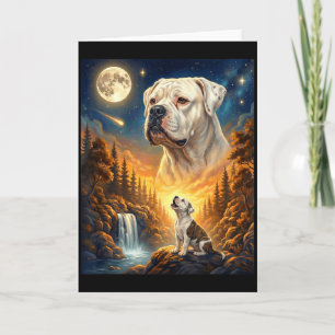 Heulender Hund zum Mond Meme Tier amerikanisch Karte