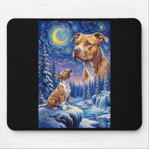 Heulender Mond Meme Tier Hund Amerikanischer Pit Mousepad