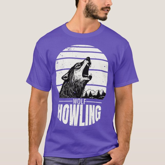 Heulender Wolf 2 T-Shirt (Vorderseite)