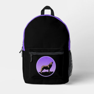 Heulender Wolf bei Sonnenuntergang - Originale Wil Bedruckter Rucksack