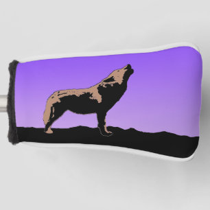 Heulender Wolf bei Sonnenuntergang - Originale Wil Golf Headcover