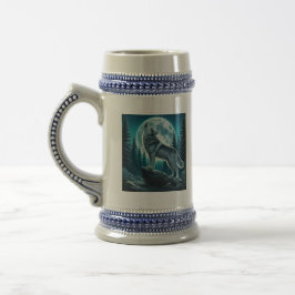 Heulender Wolf Bierglas