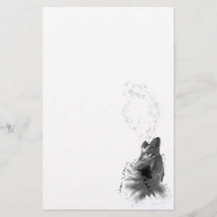Heulender Wolf Briefpapier