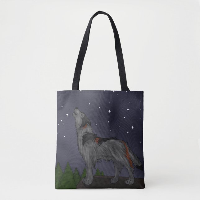 Heulender Wolf (Grau) (Vorderseite)