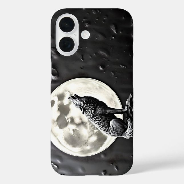 heulender Wolf Hund Vollmond Case-Mate iPhone Hülle (Rückseite)