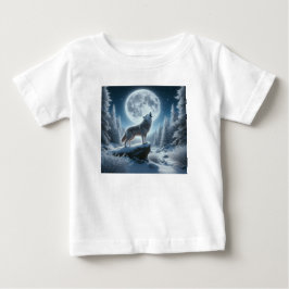 Heulender Wolf im Winter Baby T-shirt