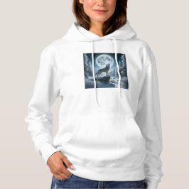 Heulender Wolf im Winter Hoodie