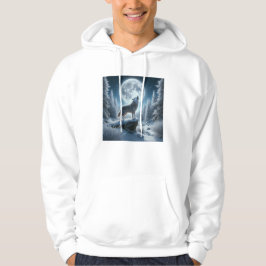 Heulender Wolf im Winter Hoodie