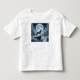 Heulender Wolf im Winter Kleinkind T-shirt