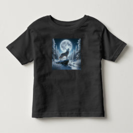 Heulender Wolf im Winter Kleinkind T-shirt