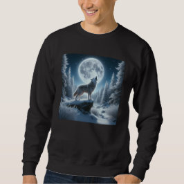 Heulender Wolf im Winter Sweatshirt