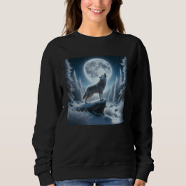 Heulender Wolf im Winter Sweatshirt