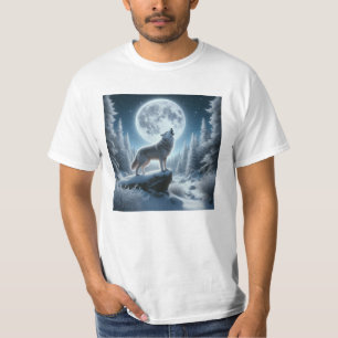 Heulender Wolf im Winter T-Shirt