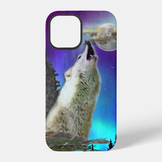Heulender Wolf iPhone Hülle (Rückseite)