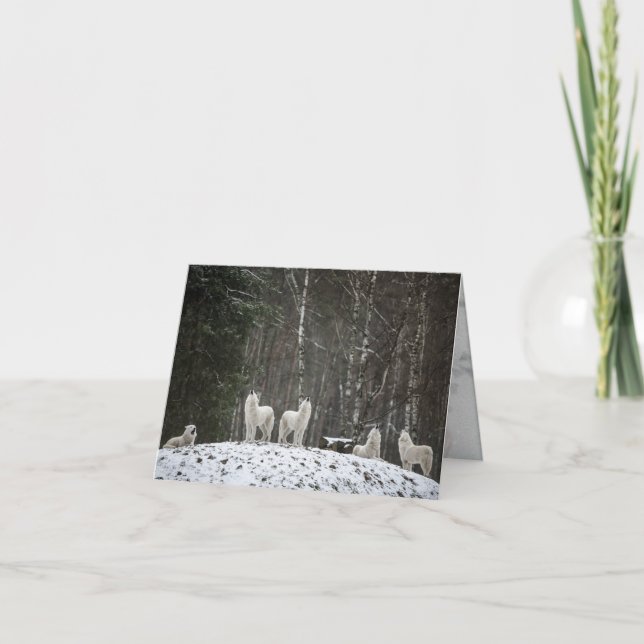 Heulender Wolf Karte (Vorderseite)
