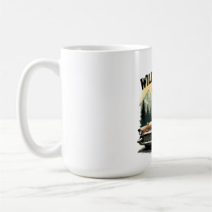 Heulender Wolf Klassisches Vintage-Auto Natur-Road Kaffeetasse