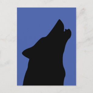 HEULENDER WOLF KUNST Postkarte