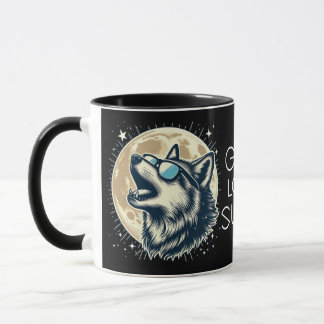 Heulender Wolf mit Sonnenbrille – ELGIS Tasse
