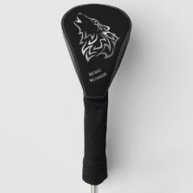 Heulender Wolf Stammes-Schwarz-Silber-Monogramm