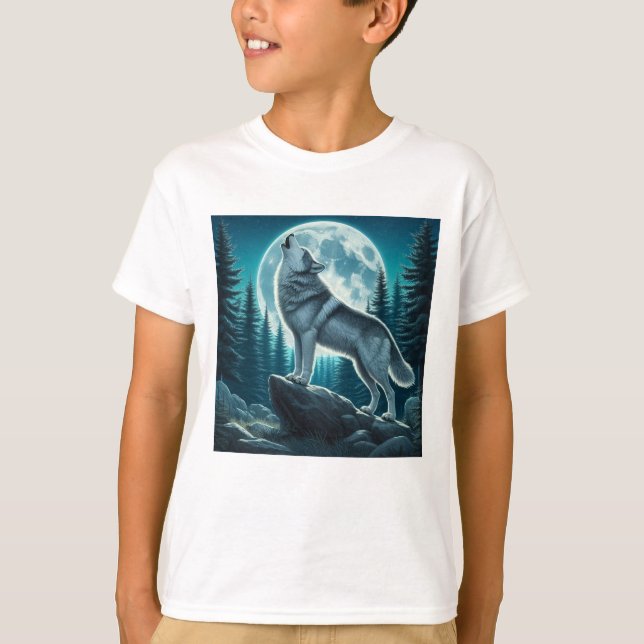 Heulender Wolf T-Shirt (Vorderseite)