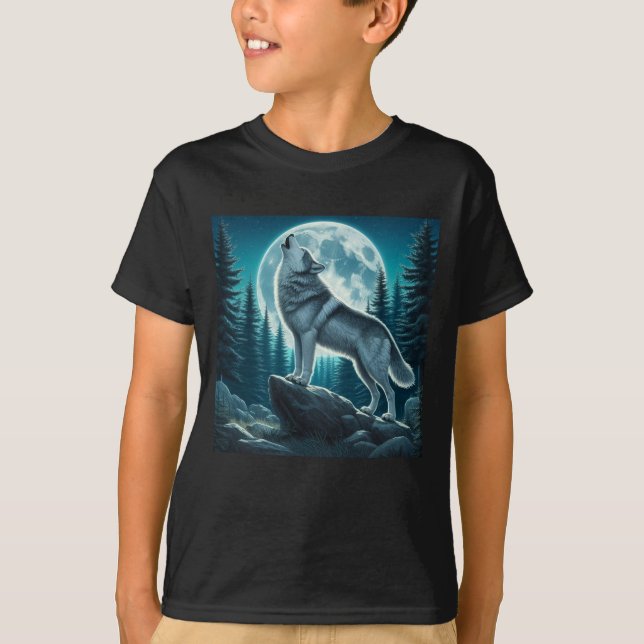 Heulender Wolf T-Shirt (Vorderseite)
