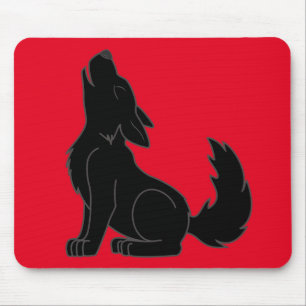 Heulenschwarzer Wolf Mousepad