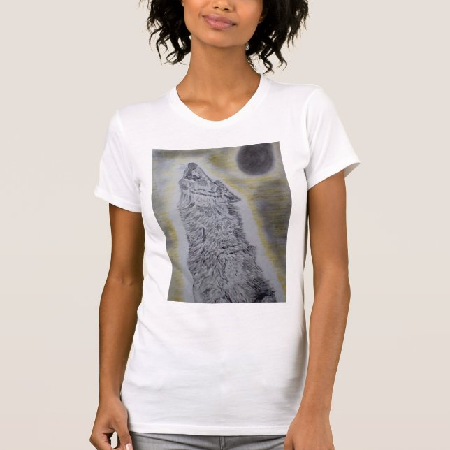 Heulenwolf-Entwurf T-Shirt (Vorderseite)